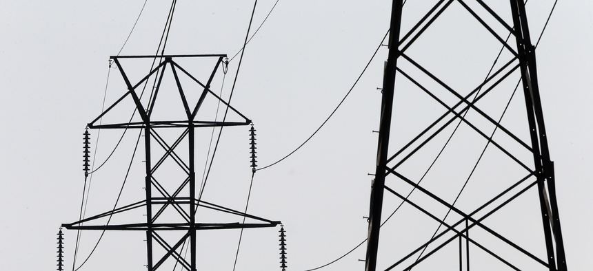 Power transmission lines.